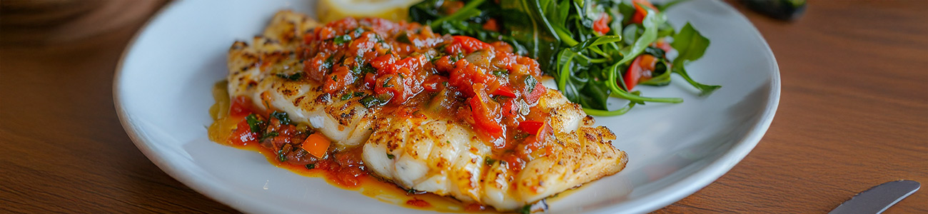 Grouper with Hearty Tomato Basil Sauce | Grouper Recipe Ideas