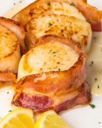 Bacon wrapped scallops