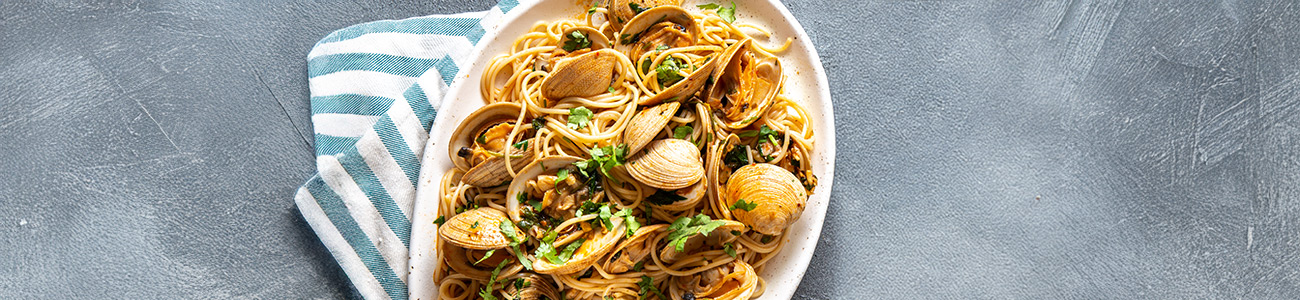 Seafood Pasta - Linguine with Littleneck Clams & Salami