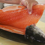fresh salmon seafood market