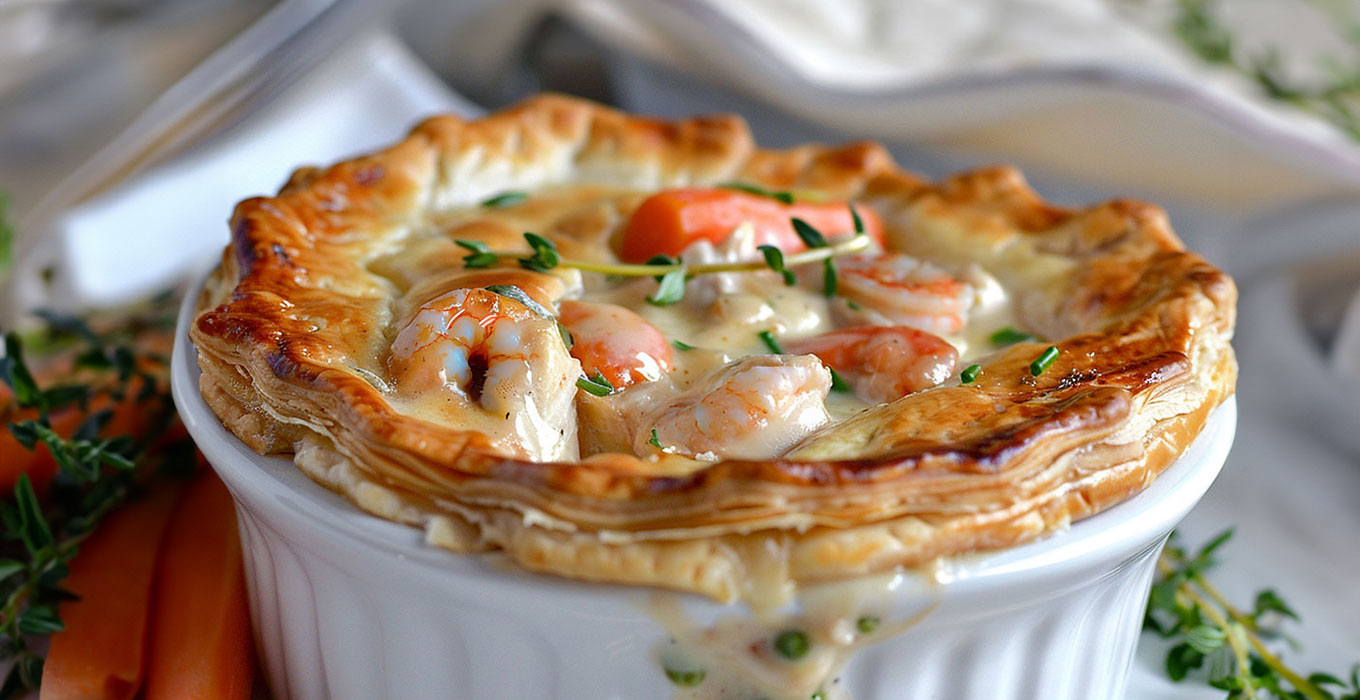 Shrimp Pot Pie - Best Seafood In CT - Fresh Seafood Recipe