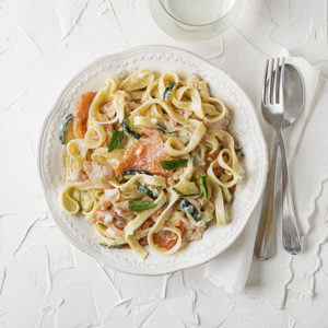 Salmon and Cream Sauce Seafood Pasta in New Milford CT