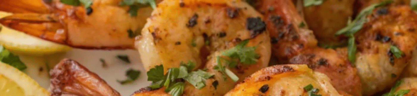 Garlic Butter Grilled Shrimp Skewers