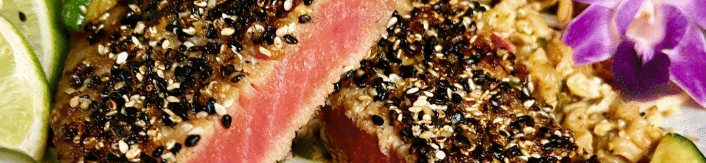 Sesame Seared Ahi Tuna with Ginger Soy Dipping Sauce
