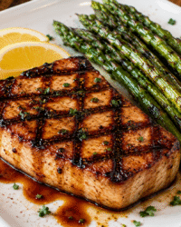 BBQ Glazed Grilled Swordfish