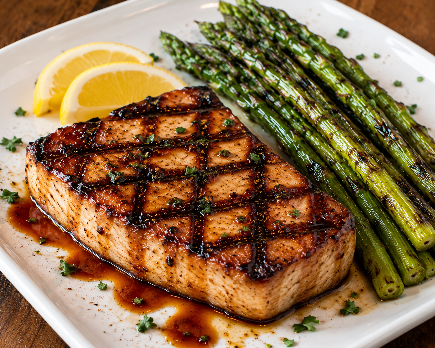 BBQ Glazed Grilled Swordfish